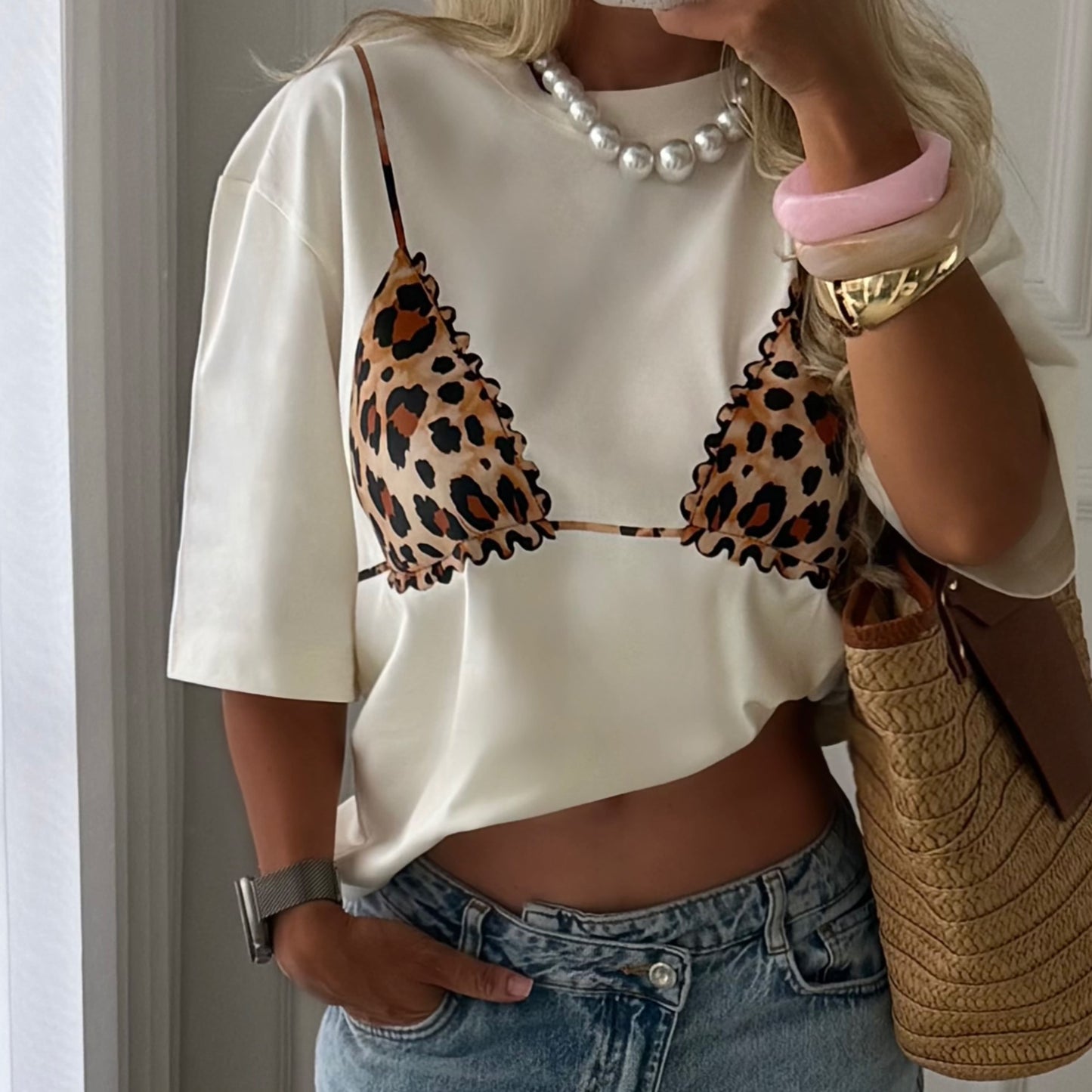 Oversized Bikini Animal Print